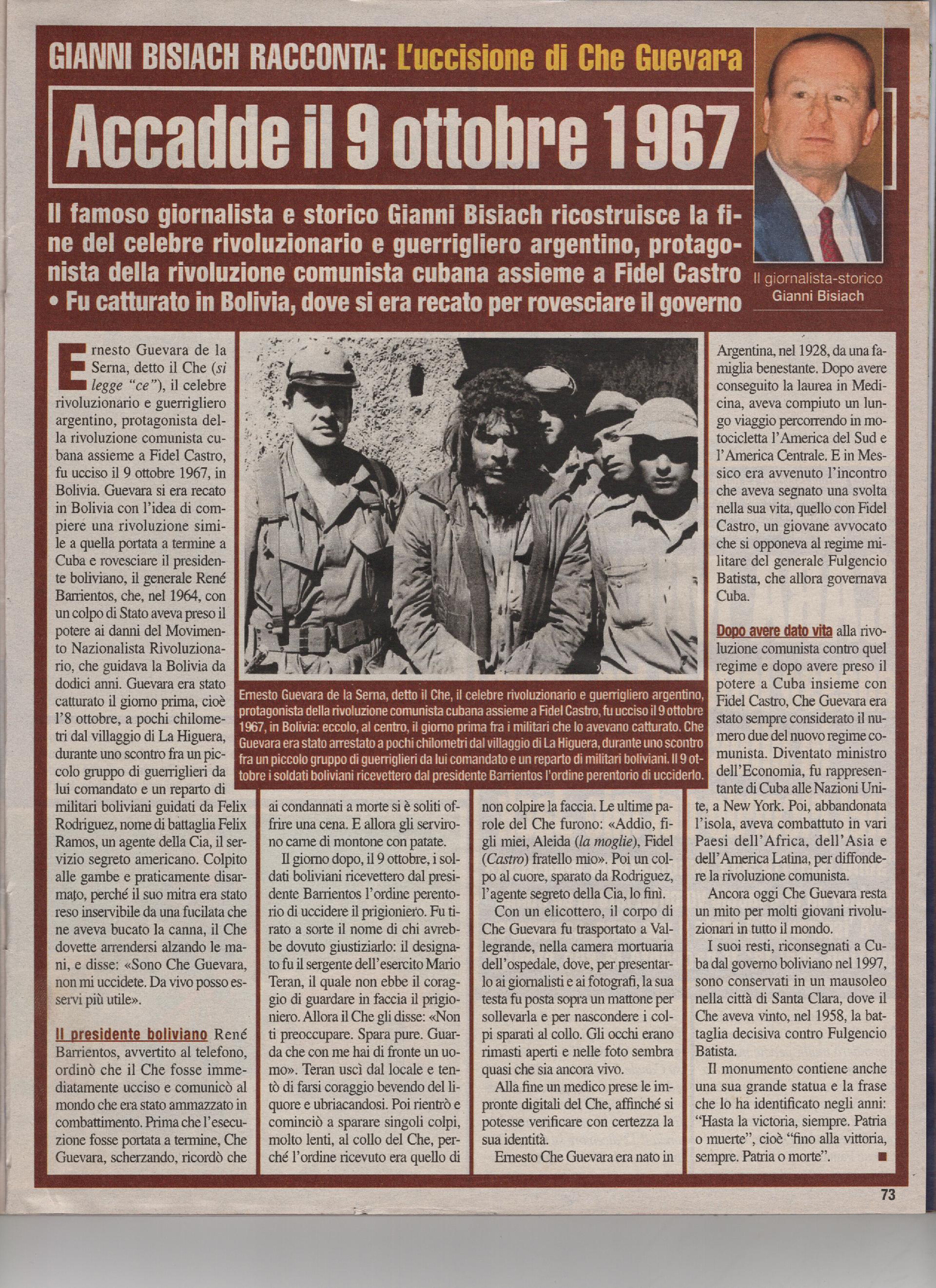 L'uccisione di Che Guevara