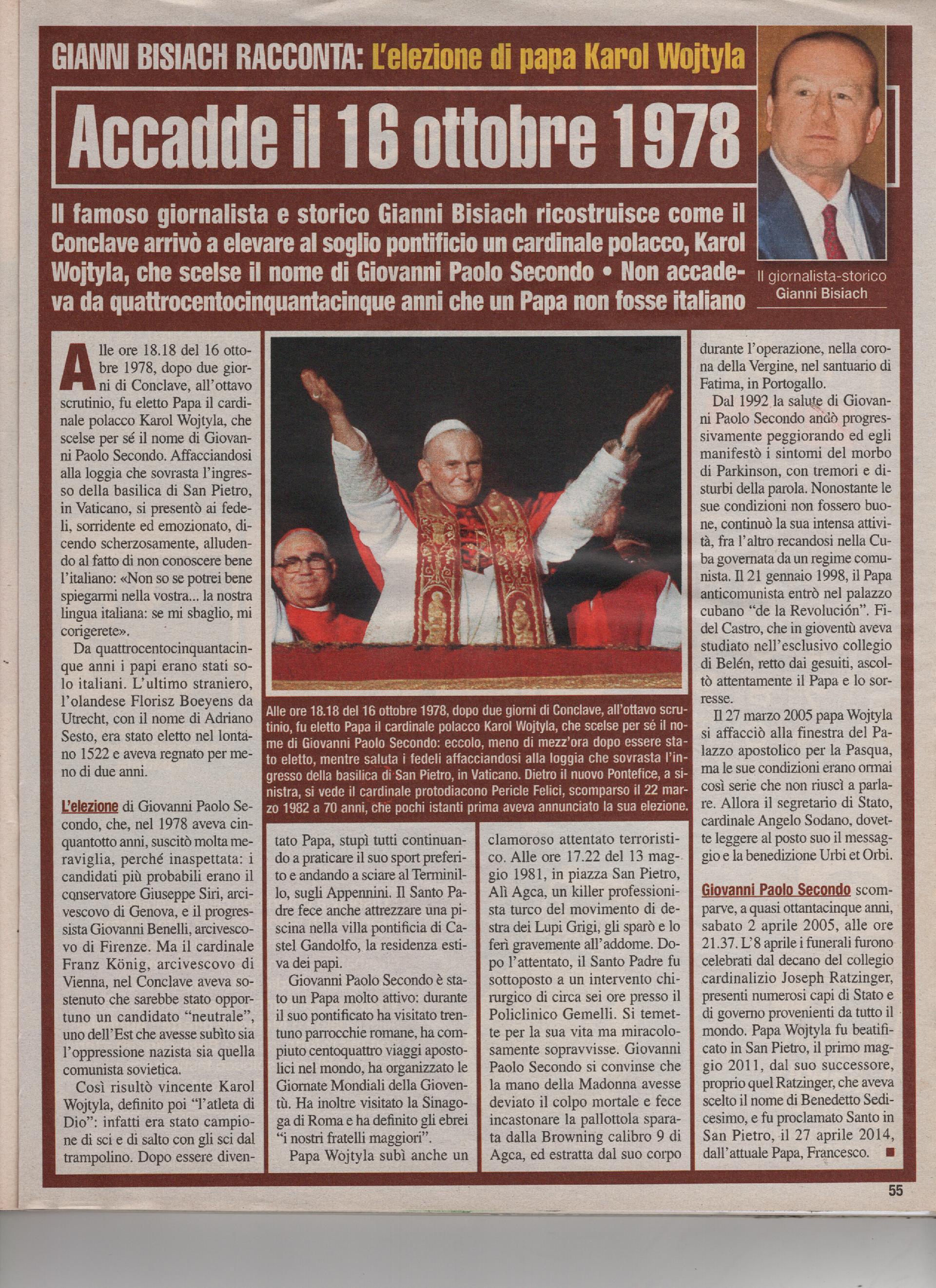L'elezione di Papa Karol Wojtila