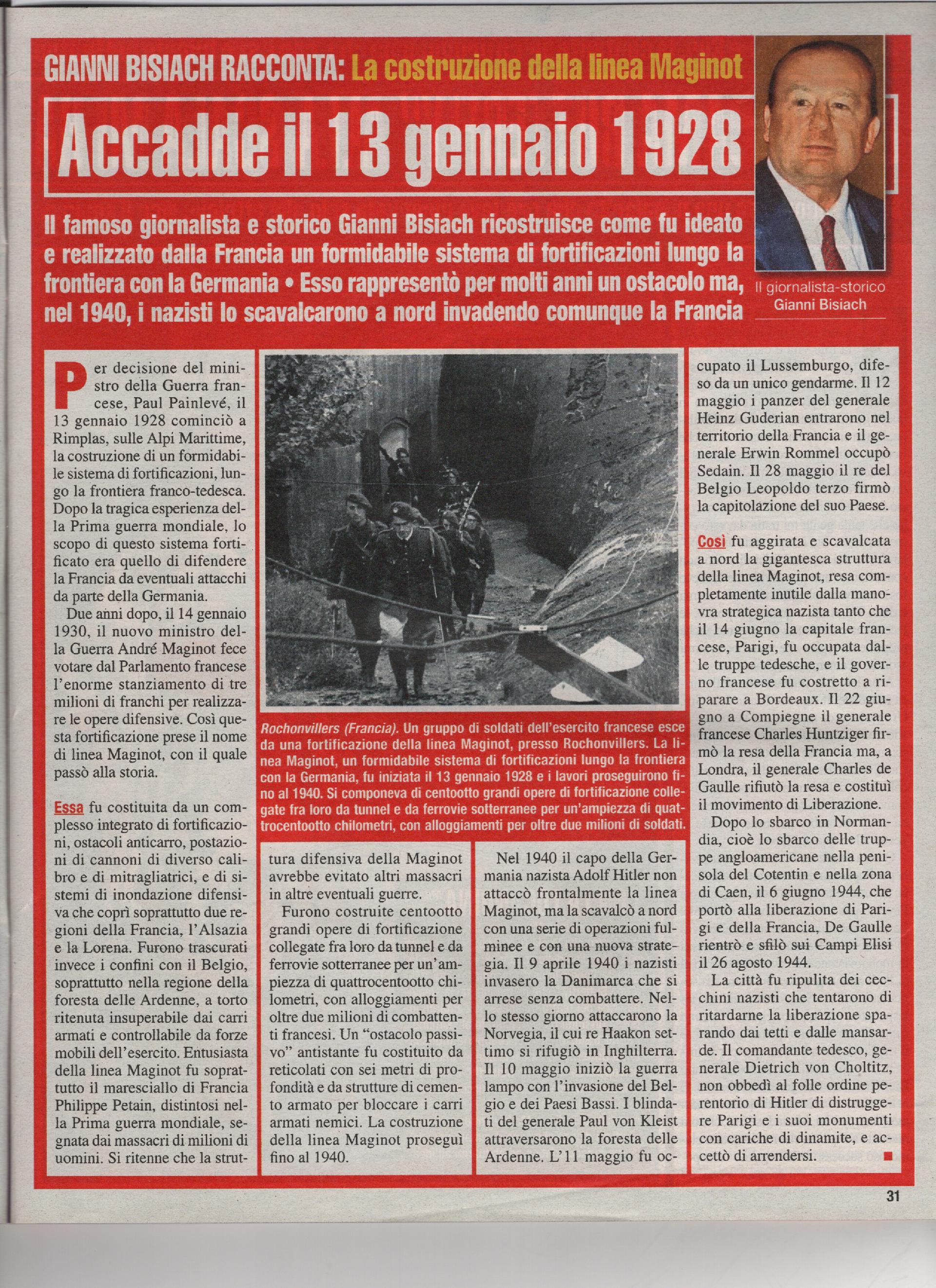 La costruzione della Linea Maginot