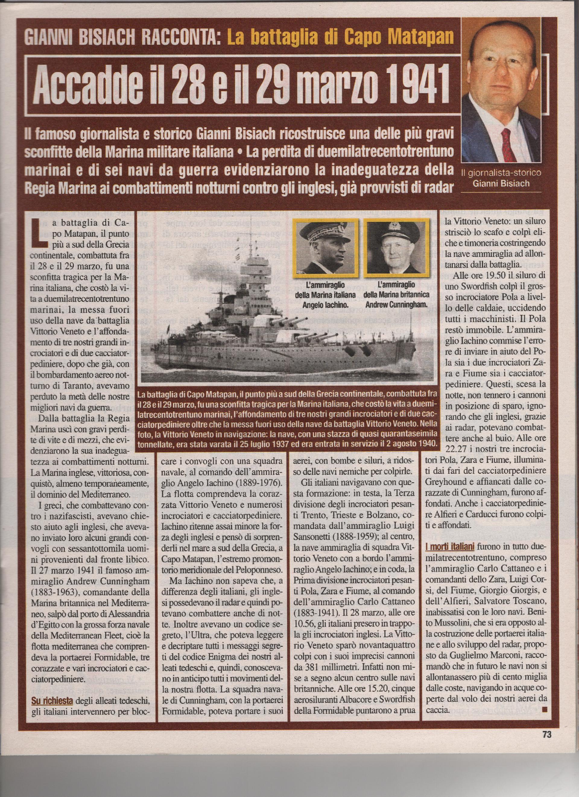 La battaglia di Capo Matapan
