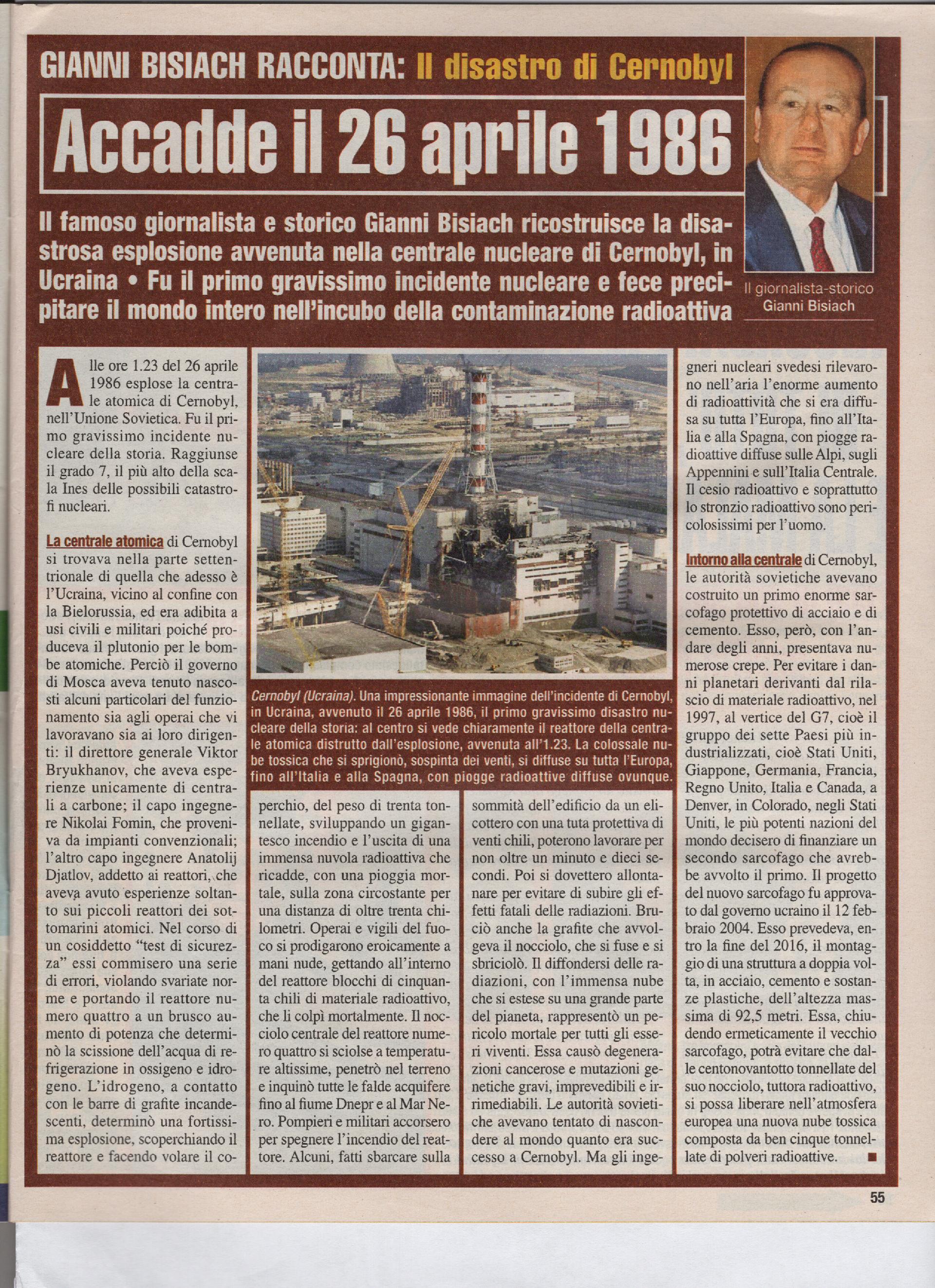 Il disastro di Cernobyl