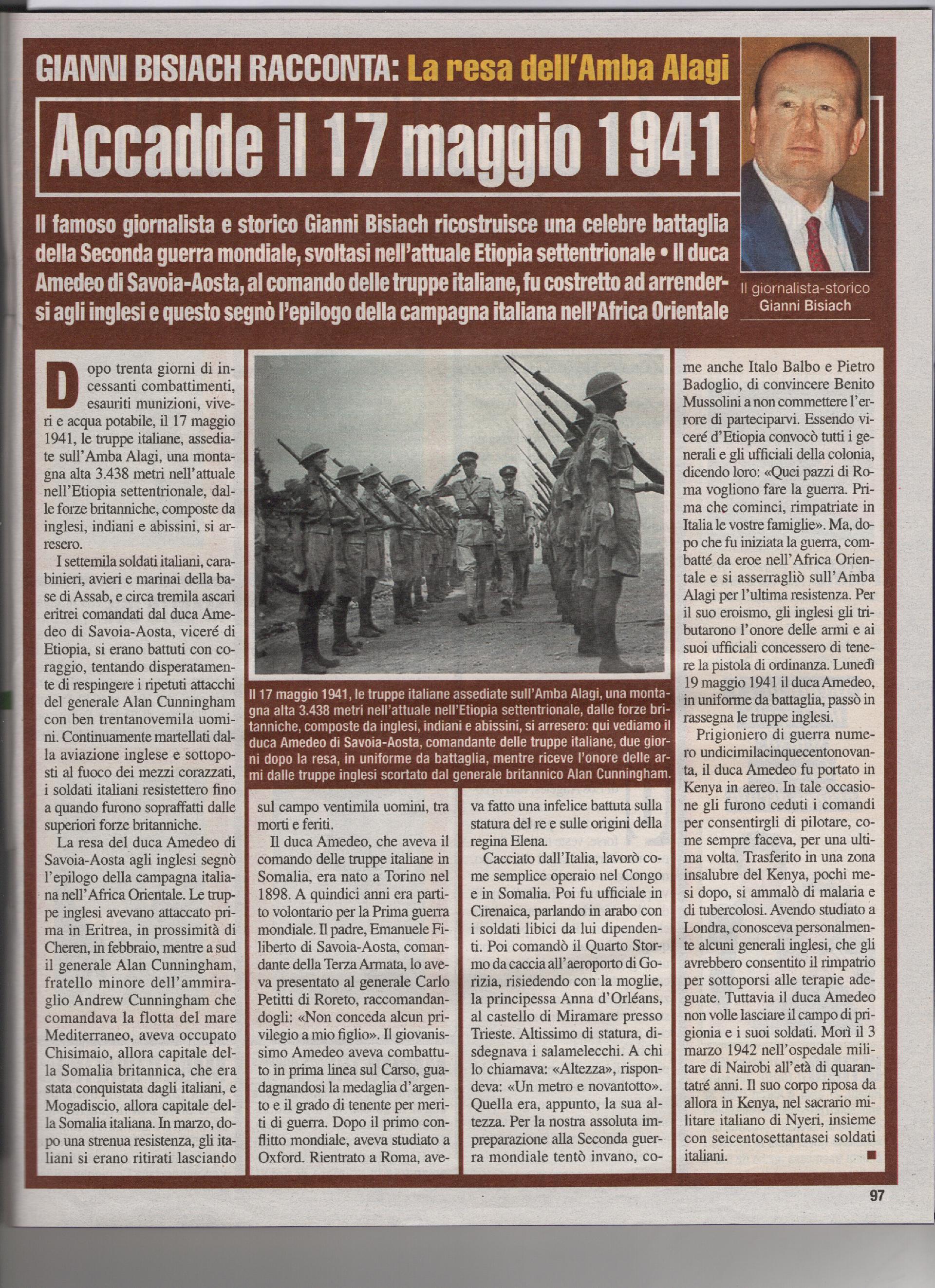La resa dell'Amba Alagi