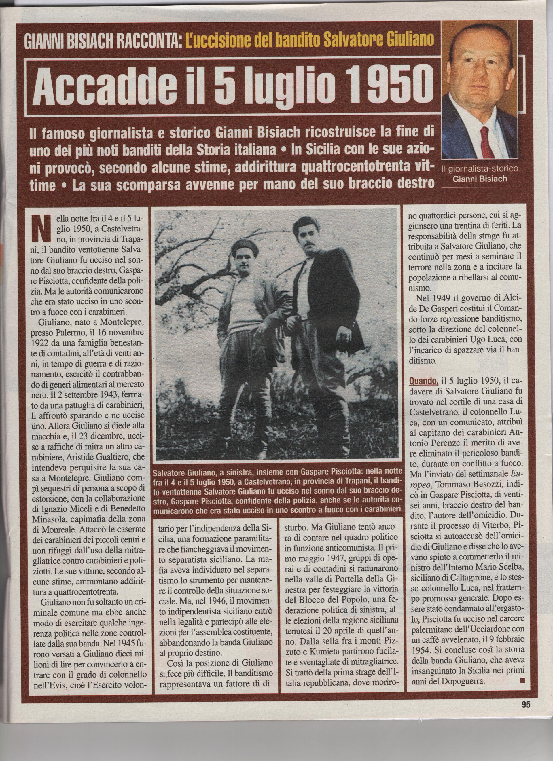 L'uccisione del bandito Salvatore Giuliano