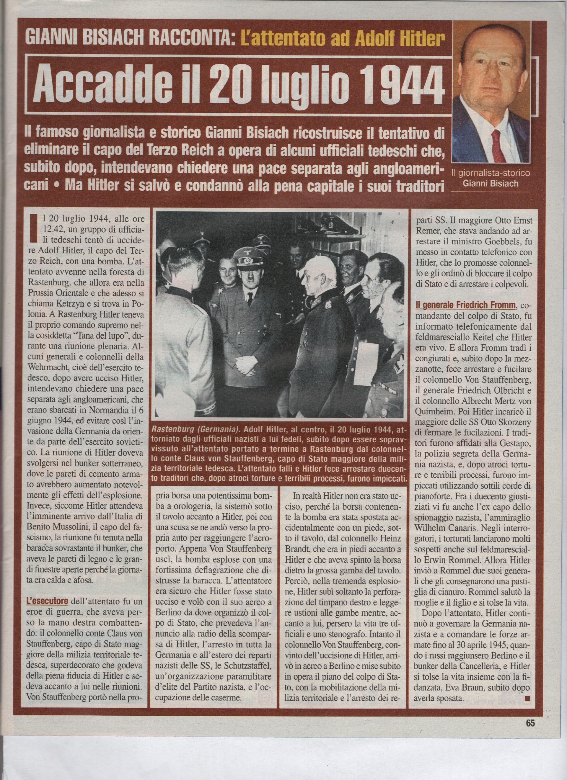 L'attentato ad Adolf Hitler