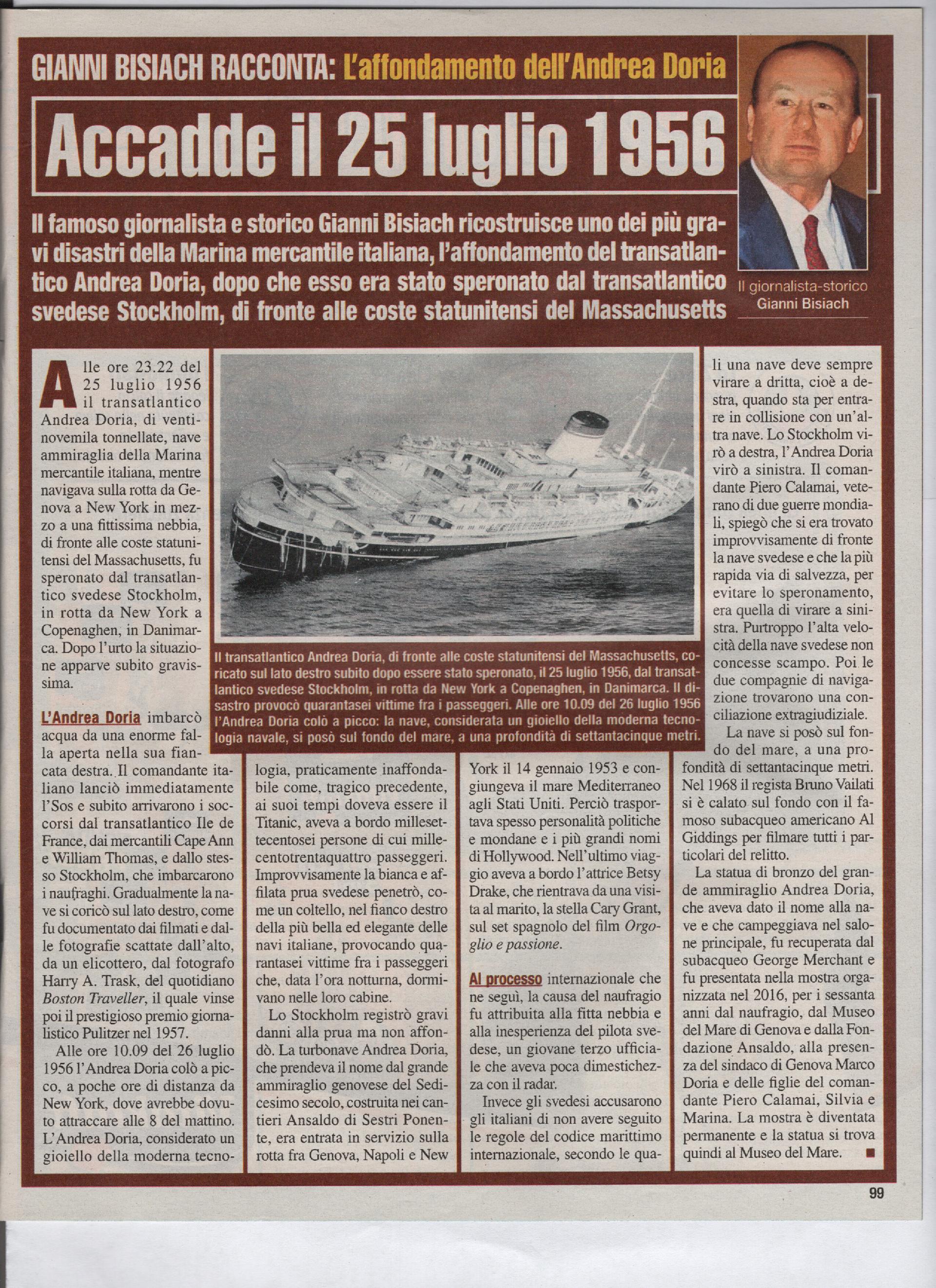 L'affondamento dell'Andrea Doria