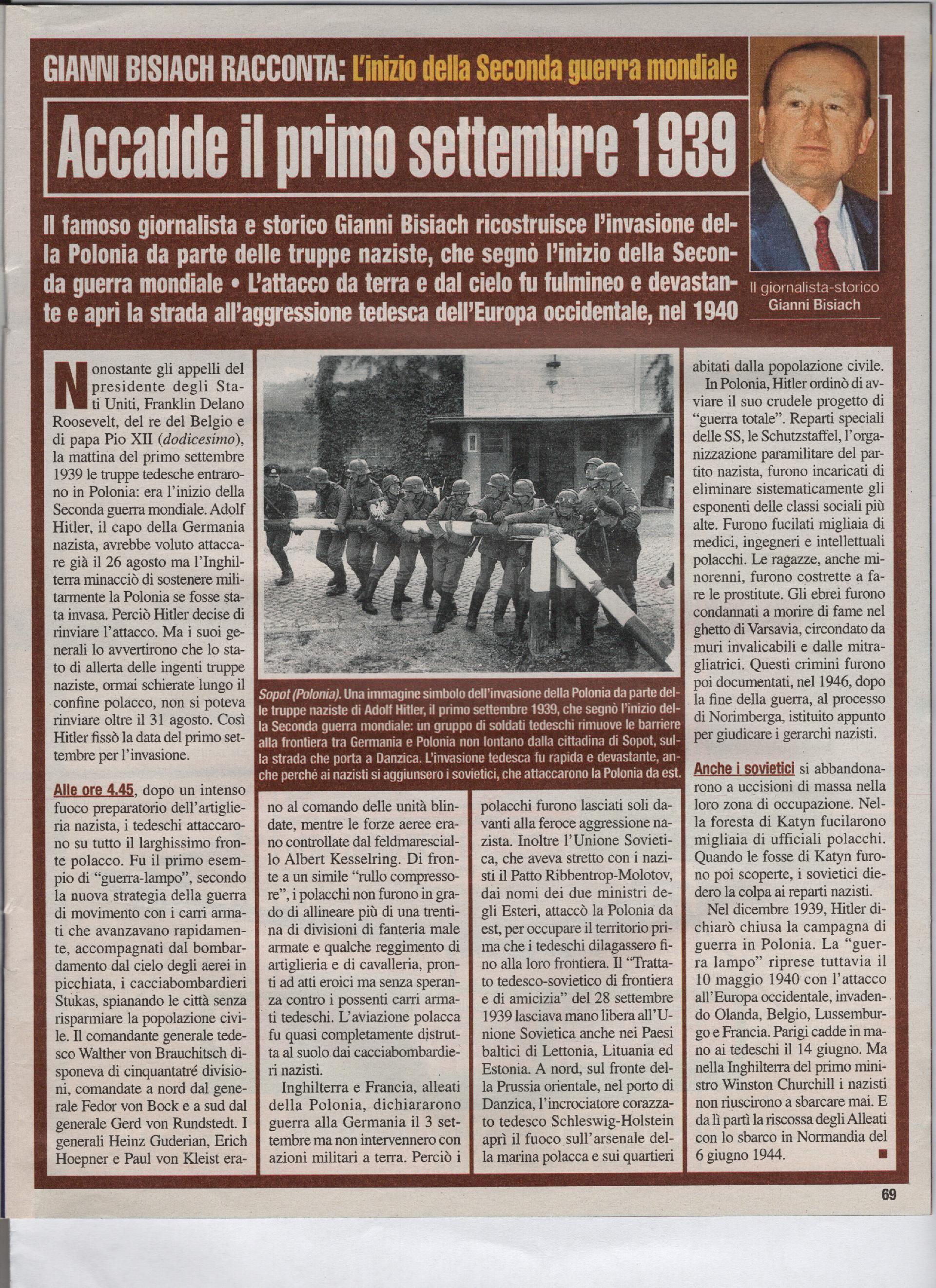 L'inizio della Seconda guerra mondiale