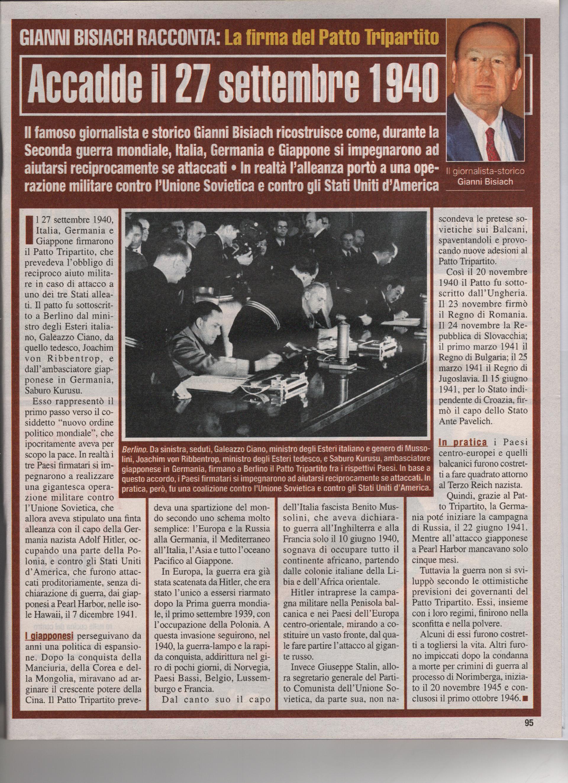 La firma del patto Tripartito