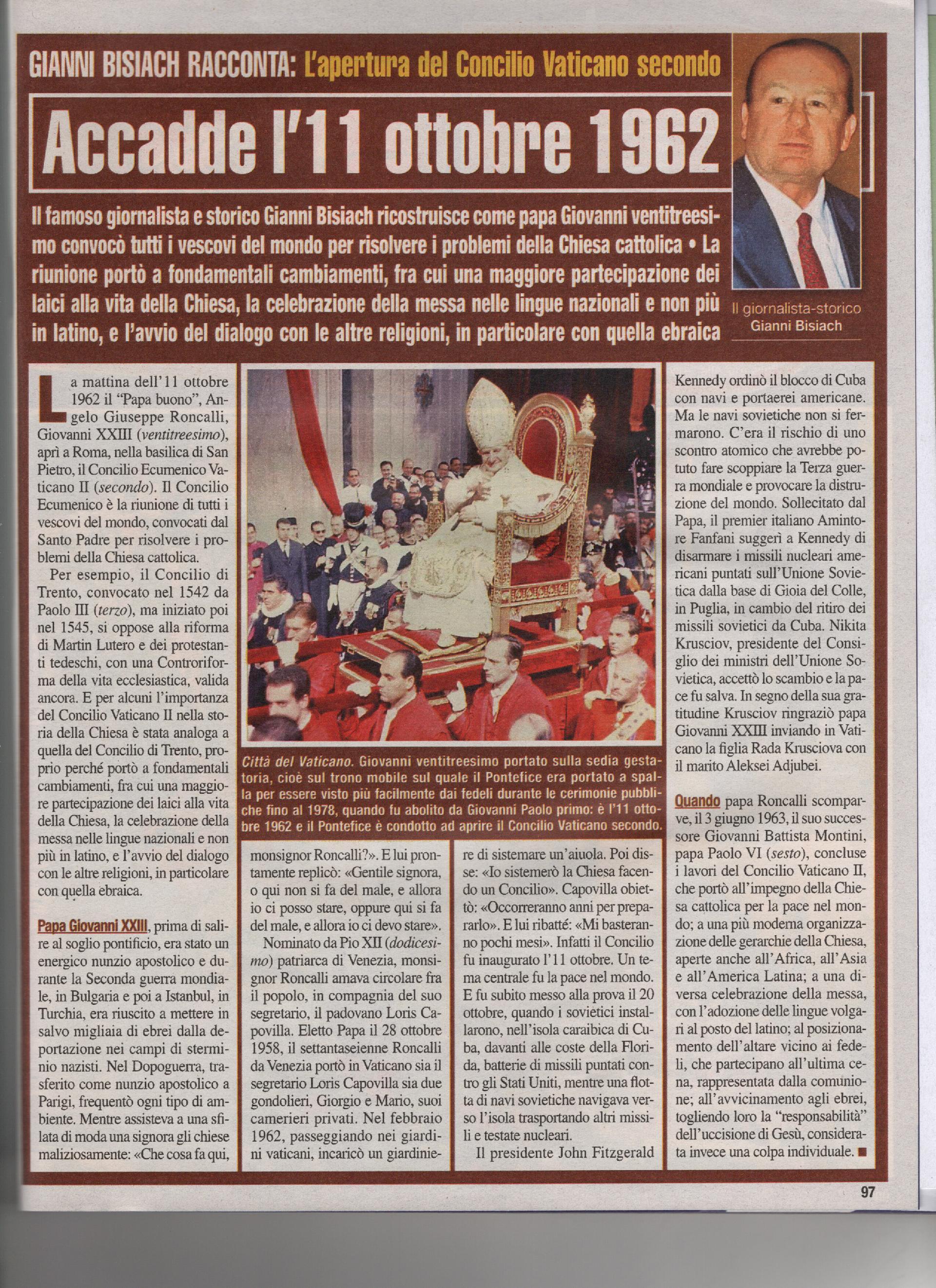 L'apertura del Concilio Vaticano secondo