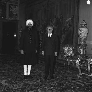 Sua Altezza il Maharaja Yadvindra Singh Mahendra Bahadur, nuovo ambasciatore dell'India: presentazione lettere credenziali
