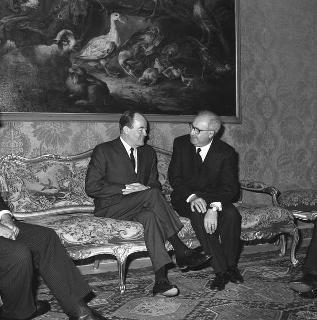 Colloquio del Presidente della Repubblica Giuseppe Saragat con Hubert Humphrey, Vice Presidente degli Stati Uniti e colazione offerta in suo onore