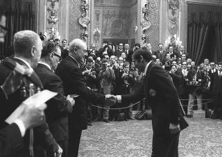 Consegna delle onorificenze dell'Ordine al Merito della Repubblica Italiana ai calciatori ed ai tecnici della squadra nazionale di calcio, al rientro dai campionati mondiali di Città del Messico