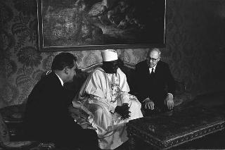 Il Presidente della Repubblica Giuseppe Saragat con il Presidente della Repubblica del Niger Sua Eccellenza Diori Hamani in visita ufficiale