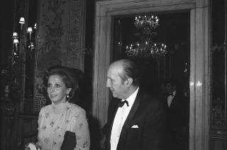 Pranzo in onore della Principessa Shams Pahlavi, sorella dello Scià di Persia offerto dal Presidente della Repubblica Giovanni Leone