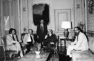 Udienza privata del Presidente della Repubblica Sandro Pertini con  Giuliano Vassalli, Ruggero Orlando e Domenico Bartoli