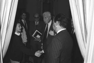 Il Presidente della Repubblica Francesco Cossiga riceve in udienza gli avvocati Augusto e Dino De Megni