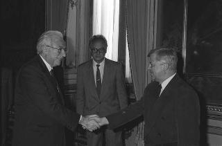 Incontro del Presidente della Repubblica Francesco Cossiga con il Presidente della Repubblica di Slovenia Milan Kucan