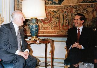 Incontro del Presidente della Repubblica Oscar Luigi Scalfaro con Willy Claes, vice primo Ministro e Ministro degli affari esteri del Regno del Belgio