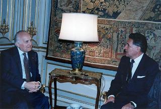 Incontro del Presidente Oscar Luigi Scalfaro con Luis Ossio Sanjinez, Vicepresidente della Repubblica di Bolivia