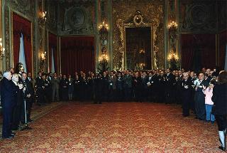 Il Presidente della Repubblica Oscar Luigi Scalfaro riceve i partecipanti alla X Assemblea nazionale della Federazione Italiana Settimanali Cattolici