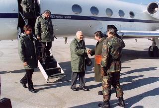 Intervento del Presidente della Repubblica per un incontro con il contingente italiano dell'IFOR a Sarajevo