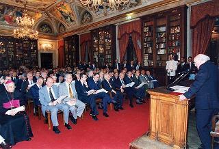 Roma, Palazzo Corsini: intervento del Presidente della Repubblica, in forma ufficiale, all'Adunanza solenne dell'Accademia nazionale dei Lincei, a chiusura dell'anno accademico