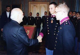 Delegazione di ufficiali ed allievi dell'Accademia Militare di Modena, in servizio di guardia d'onore al Palazzo del Quirinale