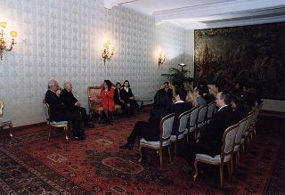 Il Presidente della Repubblica Oscar Luigi Scalfaro riceve un gruppo di dipendenti della FINSIEL con i loro familiari