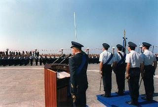 Taranto: intervento alla cerimonia di giuramento degli Allievi della Scuola Addestramento Reclute dell'Aeronautica Militare e successiva esibizione della P.A.N. Frecce Tricolori