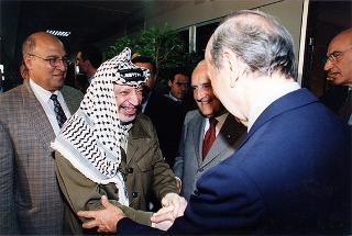 Incontro con il Presidente dell'Autorità Nazionale Palestinese Yasser Arafat