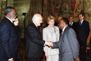 Incontro e successiva colazione con il Presidente della Repubblica di Namibia Sam Nujoma e signora