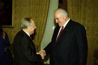 Incontro del Presidente della Repubblica Carlo Azeglio Ciampi con Helmut Kohl, ex Cancelliere della Repubblica Federale di Germania