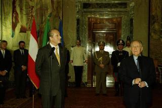 Incontro del Presidente della Repubblica Carlo Azeglio Ciampi con il Presidente Federale della Repubblica d'Austria, Sua Eccellenza Thomas Klestil