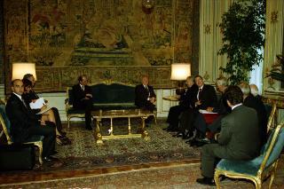 Incontro con il Presidente della Repubblica di Malta, Signor Guido De Marco