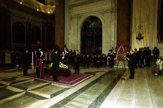 Intervento del Presidente della Repubblica ai funerali di Stato del Sen. Prof. Amintore Fanfani, Roma, Basilica di Santa Maria degli Angeli e dei Martiri
