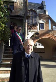 Il Presidente Ciampi visita il Villino Rosso di Villa Torlonia sede permanente dell'Accademia Nazionale delle Scienze