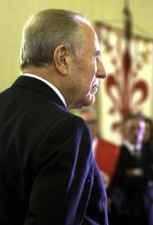 Il Presidente Ciampi a Palazzo Vecchio durante la sua visita ufficiale nel capoluogo toscano