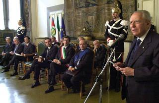 L'intervento del Presidente Ciampi alla Regione Toscana