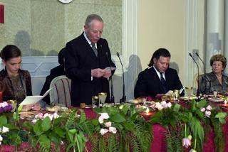 Il Presidente Ciampi durante il suo intervento al pranzo ufficiale