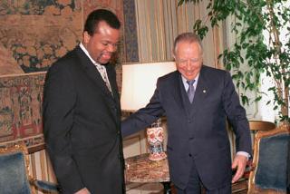 Il Presidente Ciampi con il Re dello Swaziland S.M. Mswati III