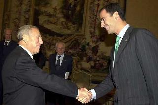 Il Presidente Ciampi accoglie nel suo studio al Quirinale S.A.R. Filippo di Borbone Principe delle Asturie