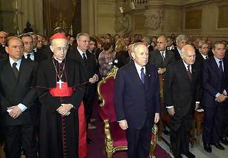Il momento solenne dell'apertura dell'Anno Giudiziario 2002 della Corte Suprema di Cassazione alla presenza del Capo dello Stato Carlo Azeglio Ciampi