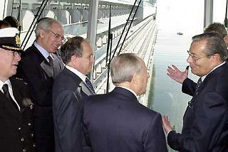 Il Presidente Ciampi in visita alla nave passeggeri Star Princess nei cantieri di Monfalcone
