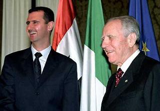 Il Presidente Ciampi con il Presidente della Repubblica Araba Siriana Bashar Al-Assad al Quirinale