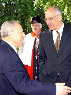 Il Presidente Ciampi con il Presidente della Confederazione Elvetica Pascal Couchepin alla Residenza del Lohn a Kehrsatz