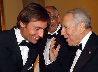 Il Presidente Ciampi con Ernesto Bertarelli, vincitore della Coppa D'America
