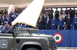 Il Presidente Ciampi con le Alte Autorità, assiste al passaggio di un reparto della Protezione Civile in occasione della Rassegna Militare per la Festa Nazionale della Repubblica