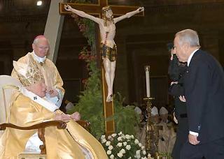 Il Presidente Ciampi con S.S. Giovanni Paolo II, in occasione nel XXV anniversario di Pontificato