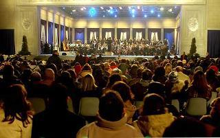 Un momento del concerto su piazza del Quirinale per festeggiare il Nuovo Anno
