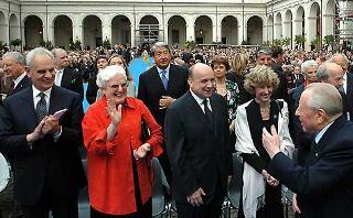 Il Presidente Ciampi al suo arrivo per assistere al concerto organizzato per la Festa della Repubblica