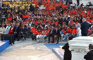 Il Presidente Ciampi durante il suo intervento, in occasione dell'apertura dell'anno scolastico 2004-2005